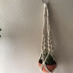 Handmade macrame plant hanger